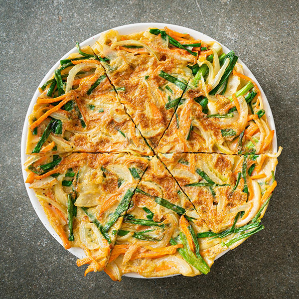 kimchi pancakes with korean jang sauce