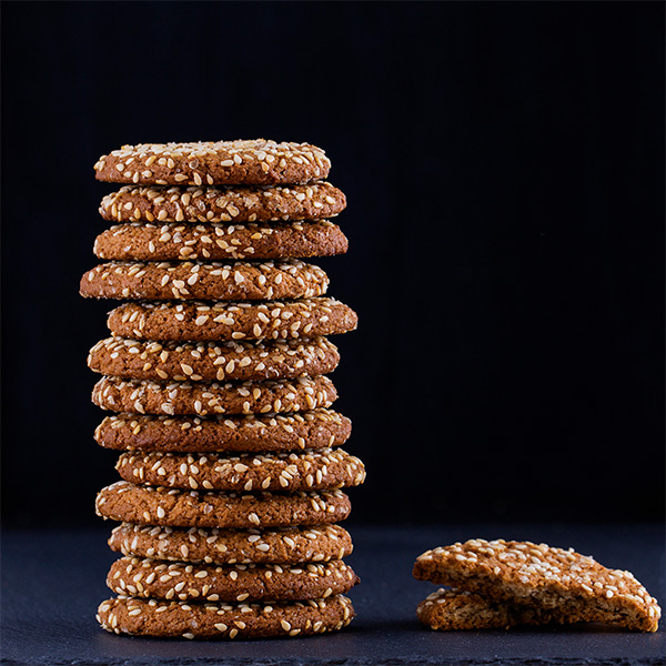 homemade multiseed crackers on top of eachother