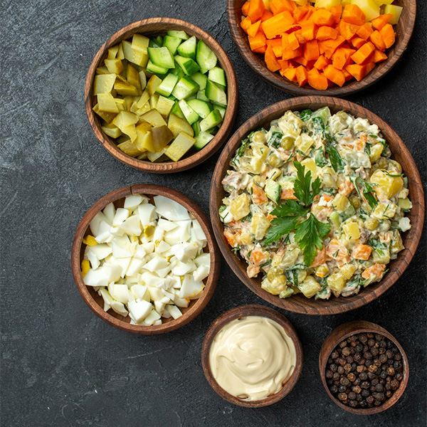  gnocchi With roasted chestnut mushroom & spinach in ‘gorgonzola’ cream with spiced walnuts, aged balsamic, yellow carrot curls & micro sage 